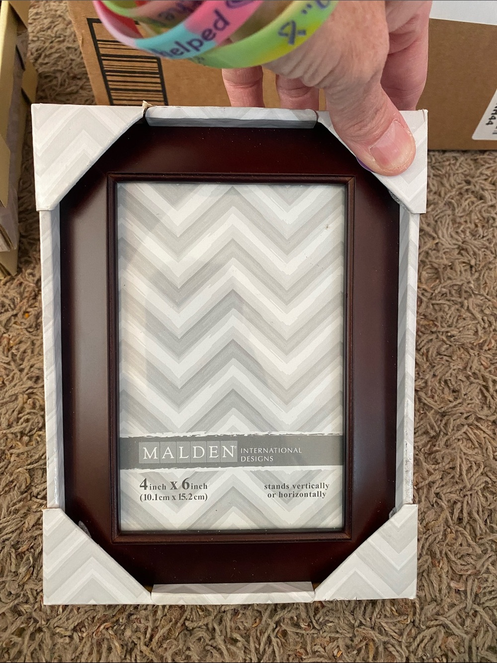Malden Photo Frame in Dark Brown Wood Finish